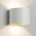 thumbnail image 1 of Aplique de pared LED de 12 W para interior y exterior, resistente al agua IP65, 960 lm, moderno aplique de aluminio, regulable, blanco neutro 4500 K [blanco], 1 of 5