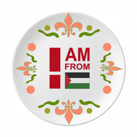 

I Am From Palestine Art Deco Fashion Flower Ceramics Plate Tableware Dinner Dish
