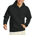 thumbnail image 1 of Hanes Mens Pullover EcoSmart Hooded Sweatshirt, Black, Large, 1 of 2