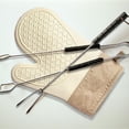 thumbnail image 5 of Xihbxyly Juego de Manoplas Térmicas para Horno, Diseño Elástico Extralargo, Tecnología de Agarre Antideslizante, Forro Suave para Mayor Comodidad, Protección Contra Altas Temperaturas, Utensilio de C, 5 of 5