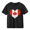 thumbnail image 2 of ITSAME T-Shirt for Boys Girls, Round Neck Short Sleeve Heart Print Kids Casual Fashion Loose Pullover Black Size 3T, 2 of 6