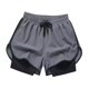 thumbnail image 3 of Pantalones cortos deportivos de doble capa para hombre, transpirables, informales y deportivos para baloncesto. 2XL, 3 of 8