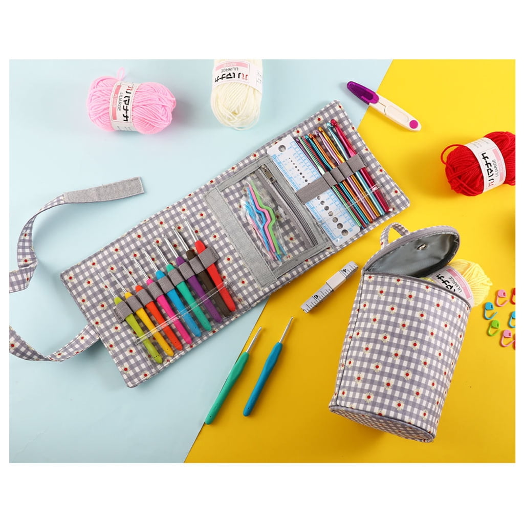 Crochet Hooks Knitting Set Practical Crochet Hooks Set Ergonomic Handle Crochet Tools for Arthritic-Hand