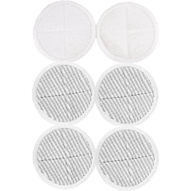 Replacement Pads For Bissell 2124 2039A Spinwave Mop (2 Soft Touch Pads + 4 Scrubbing Pads)