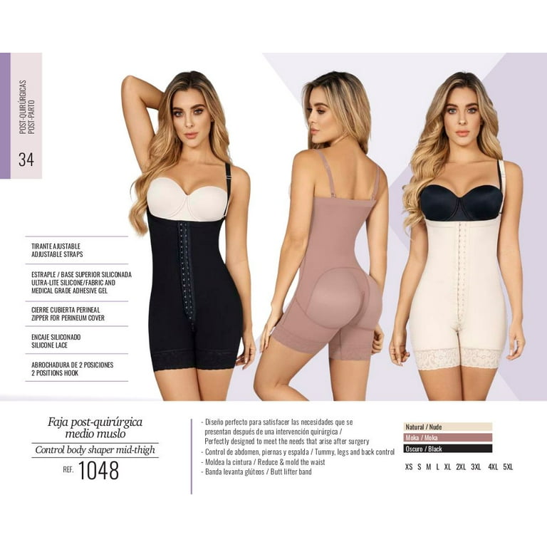Moldeate 1048 Post-Surgical Open Bust Mid-Thigh Body Shaper 