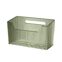 Hiroekza No-drill Clear Bathroom Sink Caddy Plastic Wall Mounted Storage Box for Bathroom Accessories Organizer Army Green