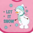 thumbnail image 4 of Inktastic Let It Snow Snowman Boys or Girls Baby Bib, 4 of 4