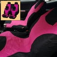 thumbnail image 4 of Fundas de asiento de 8 piezas lavables para vehículos de decoración de automóviles Yotijar Rosado Protector de cubierta de asiento automático, 4 of 7
