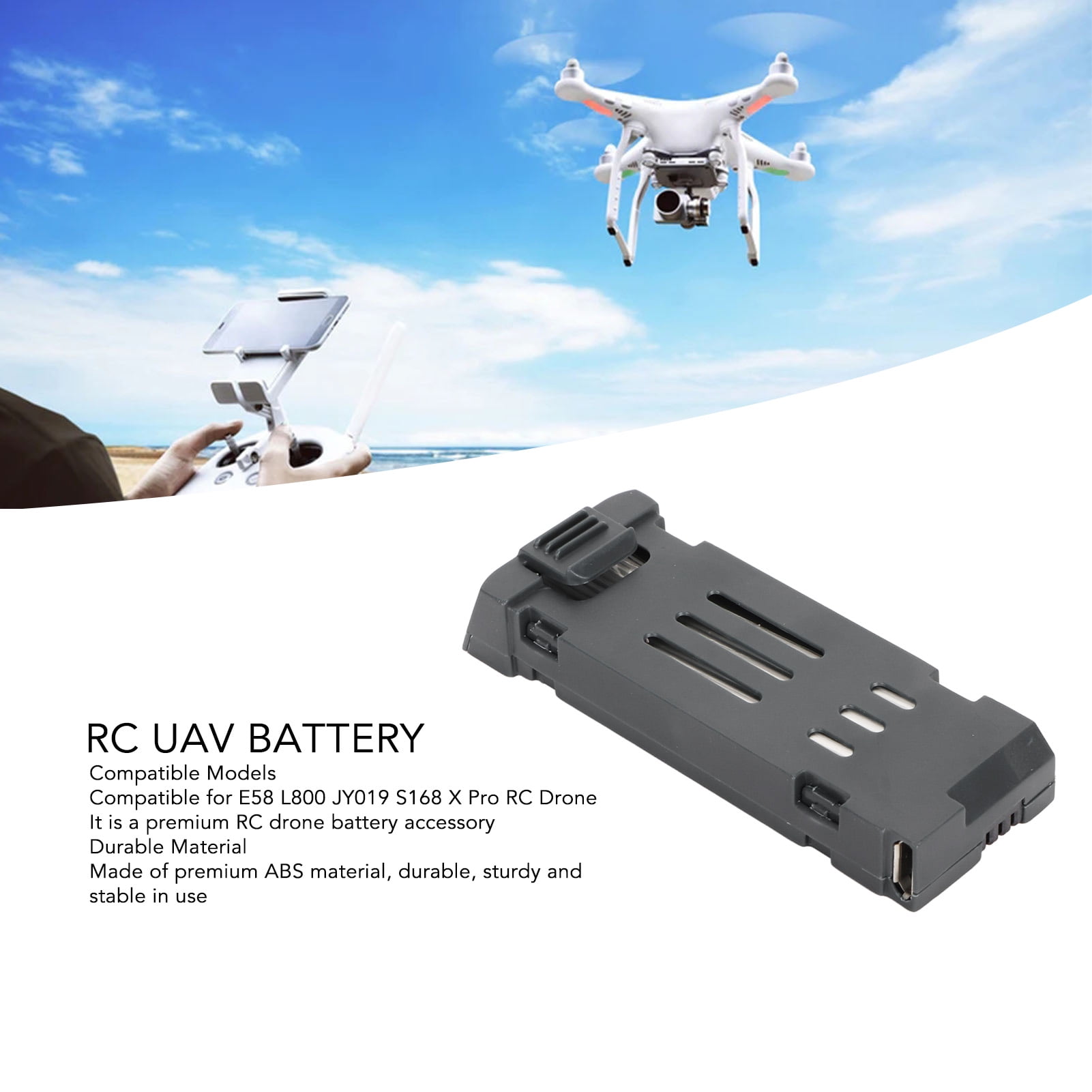 Lithium Battery Drone S168 Battery Lithium Battery For E58 L800 JY019 S168  X Pro RC Drone