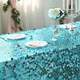thumbnail image 5 of BalsaCircle 90" x 132" Big Payette Sequin Tablecloth Turquoise, 5 of 8