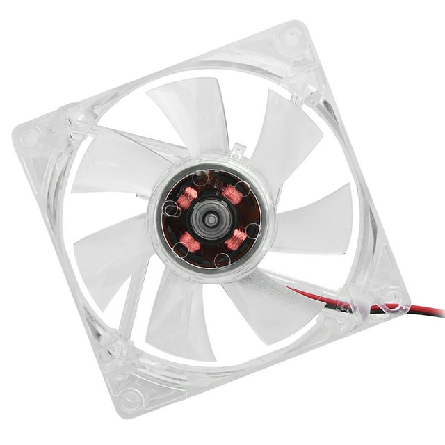 Cool LED Light 80mm PC Case Cooling Fan, Silent , 46 CFM Air , 4 Pin Power Interface, Enhances Visual Effect At Night