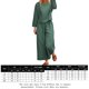 thumbnail image 2 of Pantalones Top básico de lino Pantalón recortado Cintura elástica Traje de color sólido (Verde oscuro M) Ygjytge Verde oscuro T M para Mujer, 2 of 7