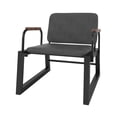 thumbnail image 1 of Manhattan Comfort Whythe Fauteuil d'Appoint Bas en Cuir PU 1.0 Noir, 1 of 3