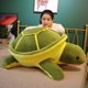 thumbnail image 5 of Juguete de peluche de tortuga verde gigante, muñecos de animales Kawaii, almohada de tortuga marina suave, 80cm, 5 of 5