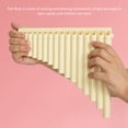 thumbnail image 2 of 18 Pipes Professional C Key Pan Flute Portable Panpipe Musical Instrument for Beginners and Teachers, 2 of 9