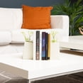 thumbnail image 6 of Mind Reader Cement Planter Bookends, Desk Decor and Indoor Plants, Set of 2, White, 6 of 8
