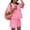 Pink, variant on Womens Summer 2 Piece Crochet Beach Outfit Cover Ups Button Cardigan Loose Knit Shorts Sets Vacation Swimsuit