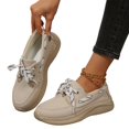 thumbnail image 6 of Willtoo Women's Low Top Canvas Shoes Lace Up Sneakers Lightweight Casual Walking Shoes Comfortable Soft Sole Non Slip Orthopedic Sneakers, 6 of 6