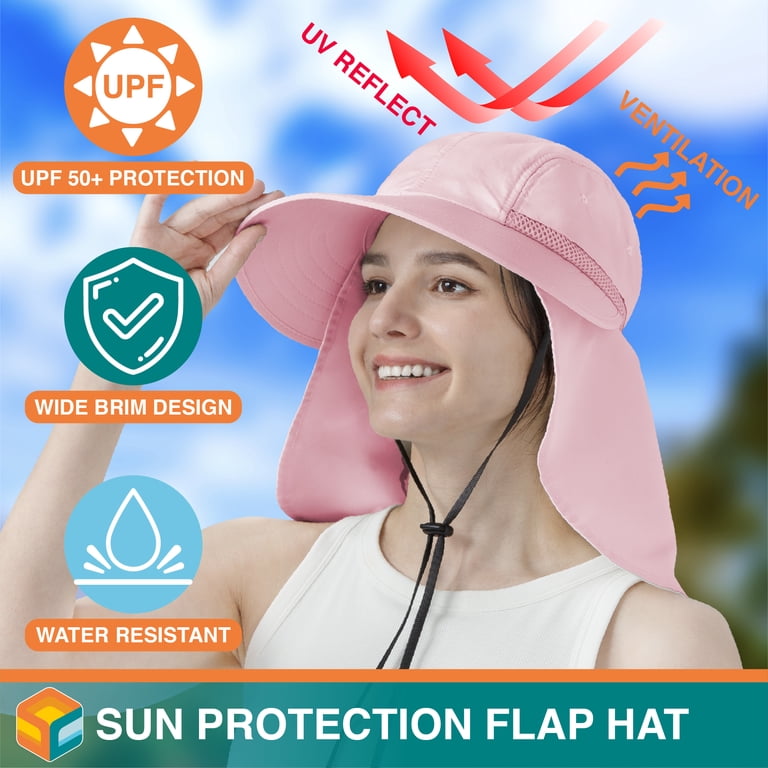 SUN CUBE Women Sun Hat Neck Flap Cover, UV Protection Wide  display picture 1