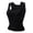 Black, variant on Bxsruta Women's Seamless Square Neck Tank Top with Built in Bra Wirefree Comfortable Soft Ribbed Knit Crop Cami for Daily Wear