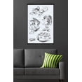 thumbnail image 5 of Sonic the Hedgehog (1991): Classic - Pencil Sketch Collage Wall Poster with Magnetic Frame, 22.375" x 34", 5 of 5