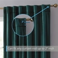 thumbnail image 4 of THD Maria Premium Soft Velvet Back Tab Rod Pocket Window Treatment Curtains for Bedroom & Living Room - Set of 2, 4 of 7