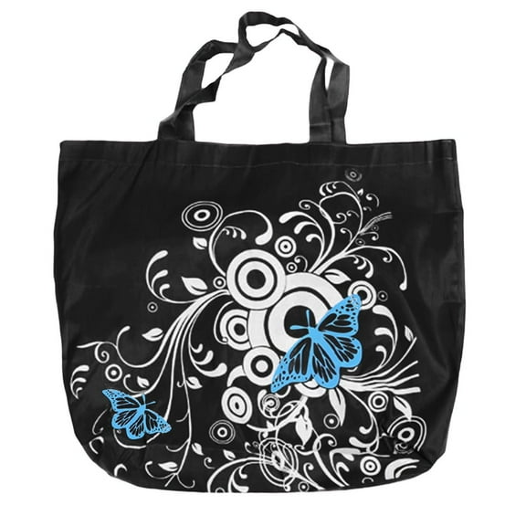 Latrodar Beautiful Grocery Tote Foldable Safe&Non-Toxic ouch And Lightweight Black 8x6 Inch Home Stuff
