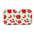 thumbnail image 4 of Uemuo Fresh Red Tomato Pattern Accordion Car Windshield Sun Shade, Foldable Reflective Sun Visor for Car, Reflector Windshield Sunshade-, 4 of 7
