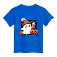 thumbnail image 5 of Gubotare Toddler Girl Halloween Shirt Kids Toddler Baby Girl Girl Halloween Pumpkin T-Shirt Summer Tops Short Sleeve Crewneck 18 24 Months (Blue,18-24 Months), 5 of 5