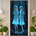 thumbnail image 5 of Spooky Design Scary Twins Eerie Atmosphere Horror Aesthetic Night Forest Mysterious for Halloween Party Haunted House Event, 5 of 9