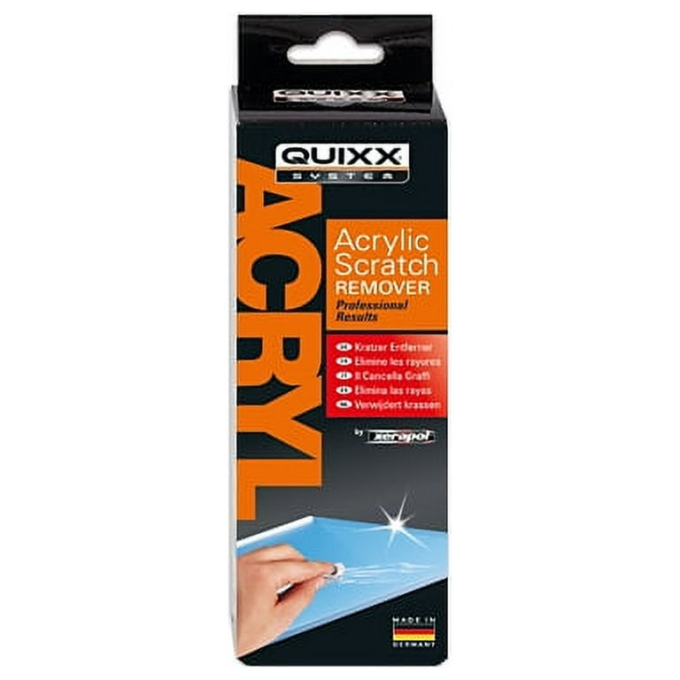  QUIXX 10003 Acrylic Scratch Remover - Removes Scratches From  Clear Acrylic and Plexiglas Surfaces On Cars, Motorcycles, Caravans, and  Boats : Automotive