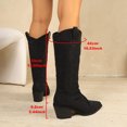 thumbnail image 2 of SACFOF Women's Rhinestone Mid Calf Boots Sparkly Block Heel Cowboy Boots Glitter Boots, 2 of 6