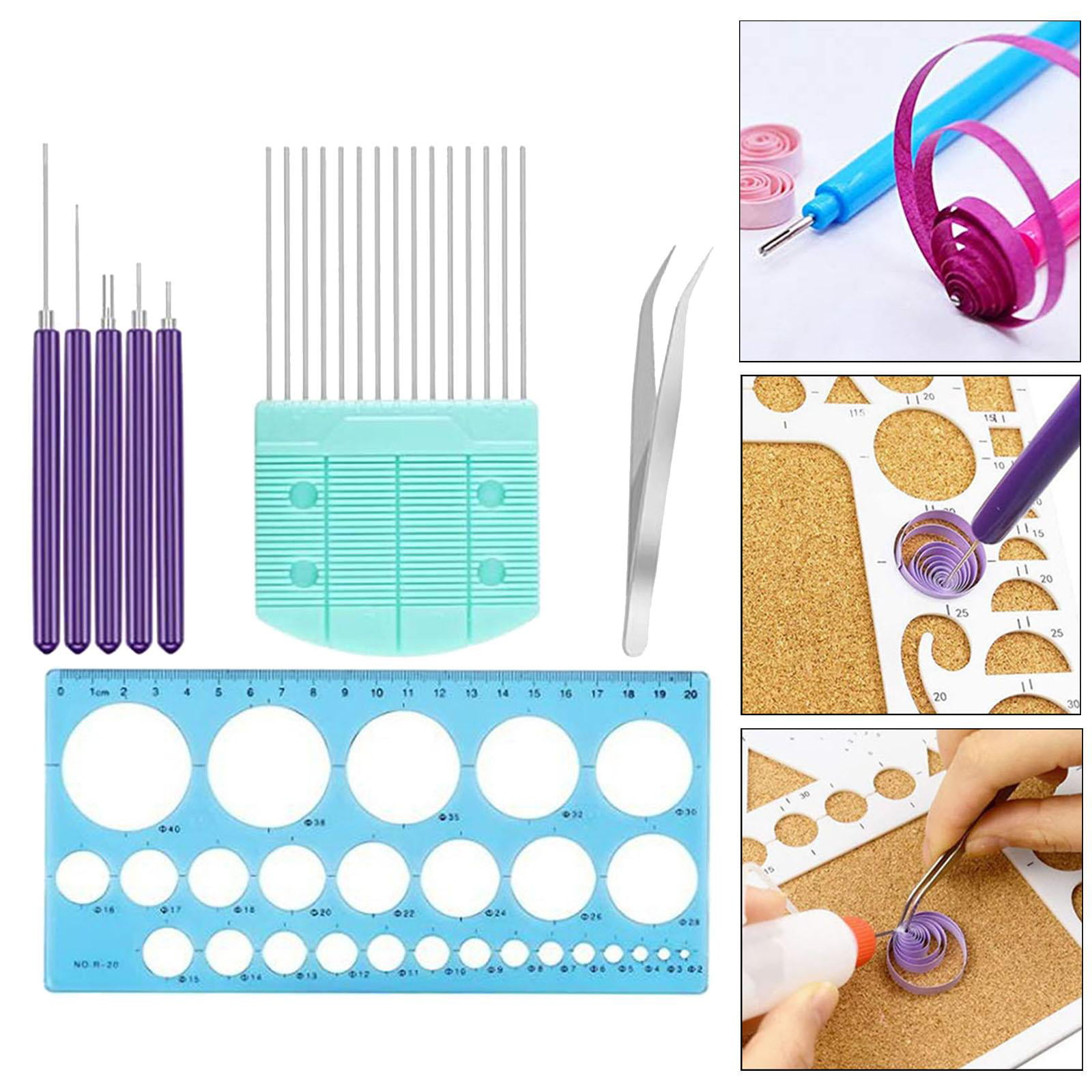 Paper Quilling Tools Slotted Rolling Curling Pen for DIY Beginner ,  11Pieces 