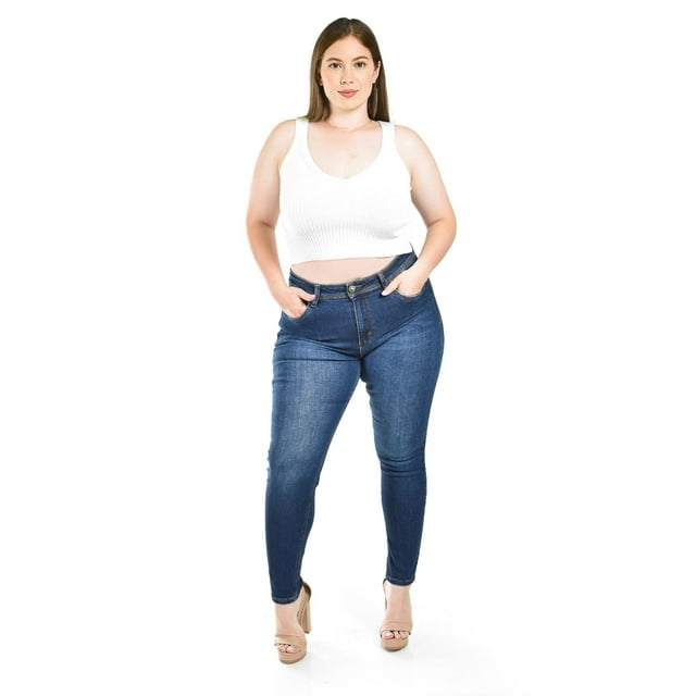 Jeans skinny con strech Tallas Extras, 3920 (Azul oscuro) multicolor 38