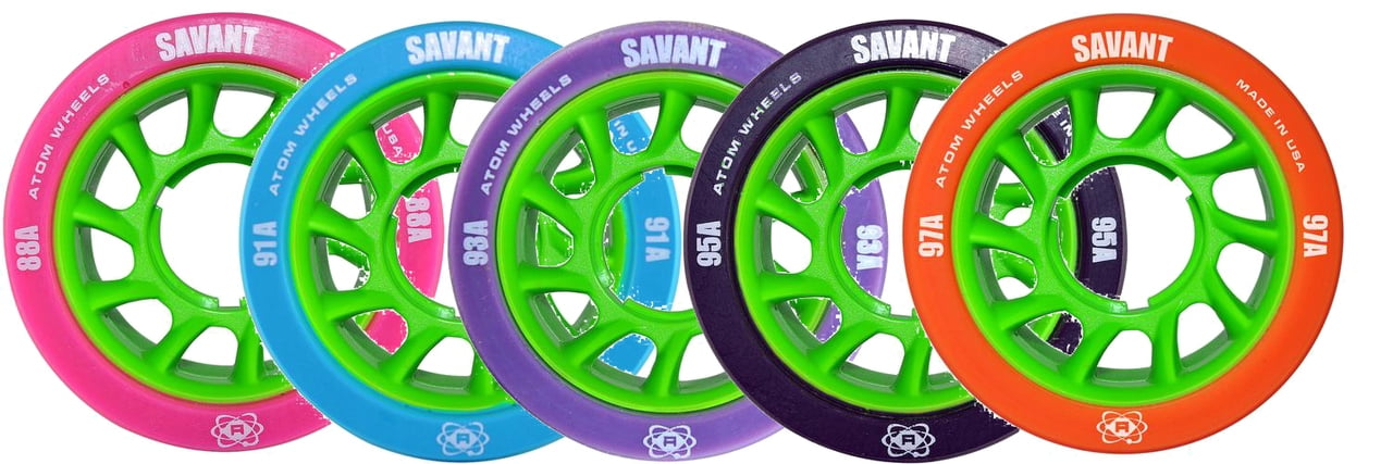 QWA6000.OR Atom Skates Savant 97A Orange/Green Skate Wheels 