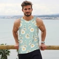 thumbnail image 6 of KLL Floral Daisy Print Men's Muscle Gym Workout Stringer Tank Tops Bodybuilding Fitness T-Shirts Tank Tops Men-X-Large, 6 of 7