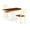 Cherry, variant on East West Furniture Dining Room Set Buttermilk & Cherry, MZPL3-WHI-W