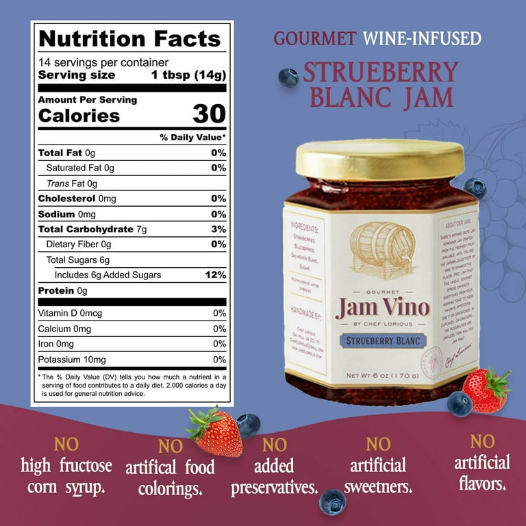 Jam Vino Classic 3-Pack, Wine-Infused Jams, Blackberry Merlot
