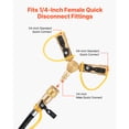 thumbnail image 3 of KFFKFF RV Propane Quick Connect Y Splitter Adapter with Shutoff Valve, 2-Way 1/4 Inch Quick Disconnect Kit, Compatible with RV Trailer, Propane Hose for Motorhome Tabletop Camping Grill, 3 of 9