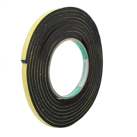 3 Meters 8mm x 4mm Single-side Adhesive Shockproof Sponge Foam Tape Yellow