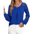 thumbnail image 5 of PRETTYGARDEN Long Sleeve Shirts for Women Trendy Lace Tops Dressy Casual Blouses Fall Outfits Fashion Clothing, 5 of 8