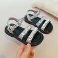 thumbnail image 7 of CAIVO Summer Children Girls Silver Soled Double Bow Tie Roman Shoes Princess Shoes Summer Sandals Lightweight Quick-Dry Beach Shoes Kids, 7 of 7