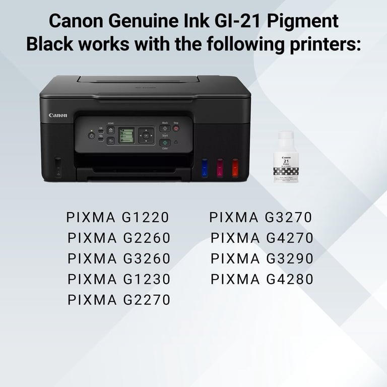 Canon GI-21 Pigment Black Ink Bottle - Walmart.com
