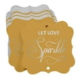 thumbnail image 3 of Inkdotpot Let Love Sparkle Wedding Bottle Tag Real Silver Foil Favor Bracket Shape Hang Tags Pack Of 100, 3 of 6