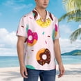 thumbnail image 5 of Haiem Donut Printed Hawaiian Shirt for Men - Men’s Casual Beach Summer Shirts - Stretch Fabric with Modern Fit-Small, 5 of 9