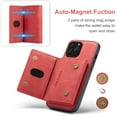 thumbnail image 6 of Dteck for Apple iPhone 13 Pro Magnetic Case, Retro PU Leather Wallet Case Detachable with Trifold Wallet Cash Slot Credit Cards Holder Pocket, rosered, 6 of 8