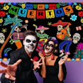 thumbnail image 5 of Day of The Dead Backdrop Mexican Dia DE Los Muertos Photography Background Fiesta Sugar Skull Day of The Dead Party Decorations Banner Supplies Photo Booth Props, 5 of 5