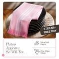 thumbnail image 7 of HEIRLOOM COMFORT Rose Pink Monochrome Stripe Kitchen Towels 12 Pack, 16x26 Inch, 100% Cotton, Super Absorbent & Quick Dry, Durable, Fringed Dish Towel for Drying Dishes, Washable, Everyday Use, 7 of 7