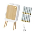 thumbnail image 4 of DOMELAY Trash Can with Lid Holder Touchless Waste Basket for Toilet Kitchen Entryway White, 4 of 9