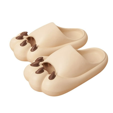 

One opening Cloud Slippers for Men Women Novelty Bear Claw Slides Anti-Slip Home Shower Shoes